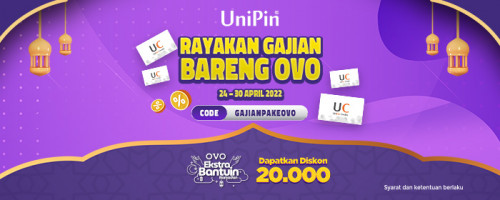 PROMO – Gajian Bareng OVO di UniPin Diskon 20.000!